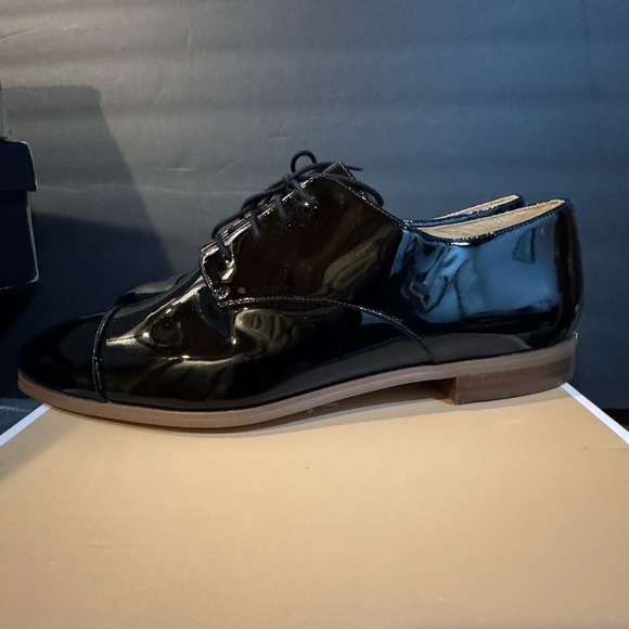 New Michael Kors Pierce Lace up Oxfordsp Oxford Black Patent size 9 - Picture 11 of 13